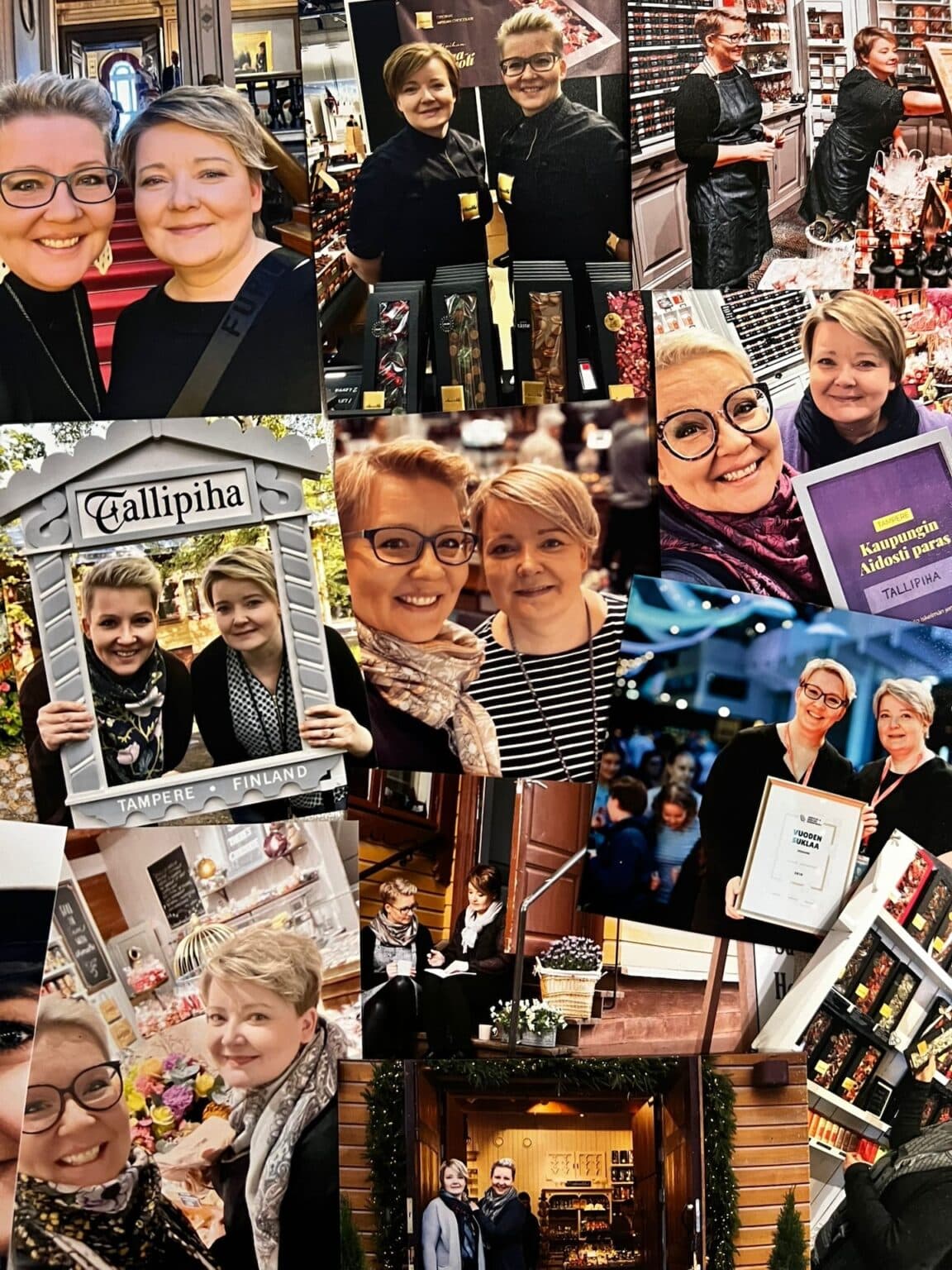 Suklaasiskot Hanne ja Ulla – kuvia vuosien varrelta