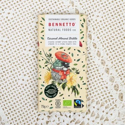 Bennetto Caramel-mantelimuru vegaaninen vaaleasuklaalevy