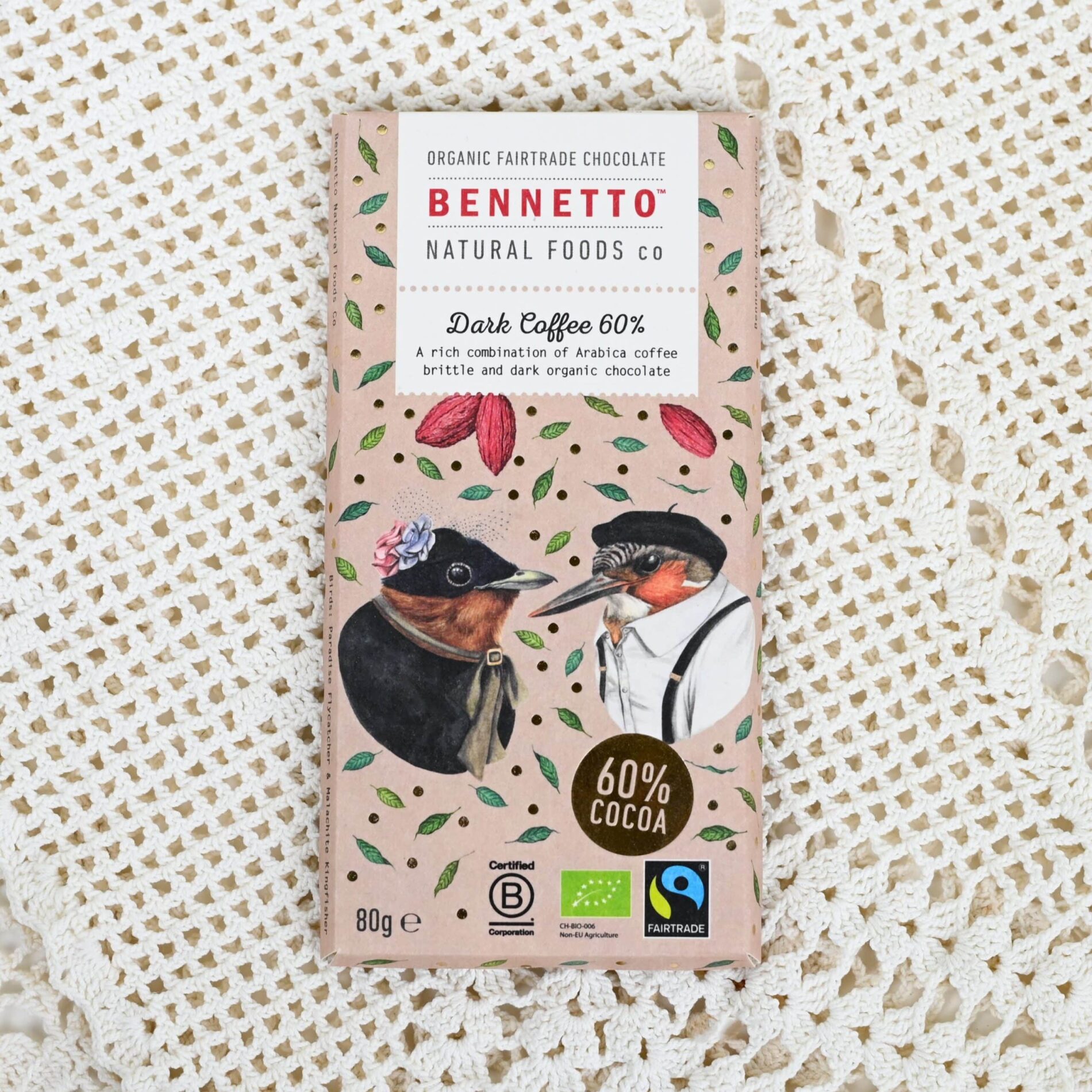 Bennetto Kahvi tummasuklaalevy 60%