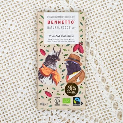 Bennetto Paahdettu hasselpähkinä tummasuklaalevy 60%